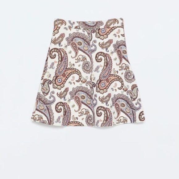 Zara Flared A-Line Paisley Jacquard Print Size  S - Picture 4 of 16